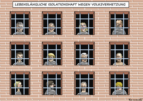 Cartoon: LEBENSLÄNGLICH (medium) by marian kamensky tagged populisten,afd,kauder,cdu,moscheenbespitzelung,hofbräukeller,populisten,afd,kauder,cdu,moscheenbespitzelung,hofbräukeller
