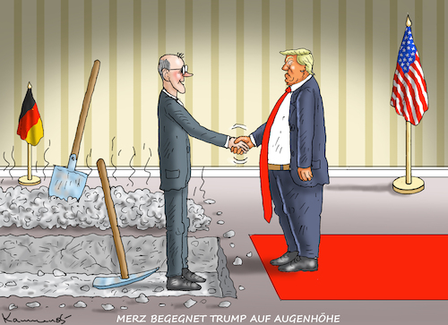 MERZ BEGEGNET TRUMP AUF AUGENHÖH MERZ BEGEGNET TRUMP AUF AUGENHÖH