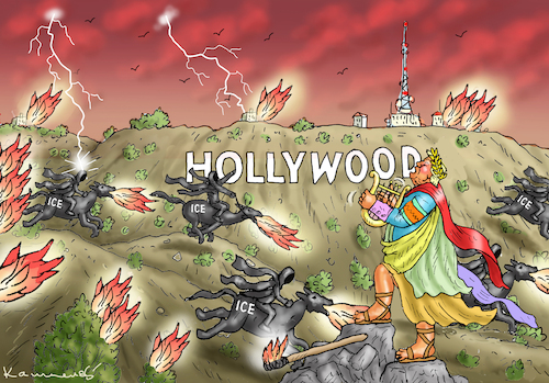 Cartoon: NEROS APOCALYPSE NOW (medium) by marian kamensky tagged musk,trump,zuckerberg,bezos,felon,and,elon,in,panama,zölle,diktator,selenskyj,putin,ukraine,usa,tesla,los,angeles,deportationen,nero,doge,musk,trump,zuckerberg,bezos,felon,and,elon,in,panama,zölle,diktator,selenskyj,putin,ukraine,usa,tesla,los,angeles,deportationen,nero,doge