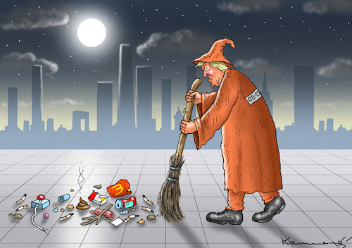 Cartoon: ORANGE HEXE (medium) by marian kamensky tagged demokratie,in,gefahr,trump,ukraine,putin,orange,hexe,stormy,daniels,demokratie,in,gefahr,trump,ukraine,putin,orange,hexe,stormy,daniels