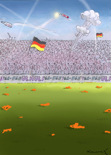 Cartoon: Oranje Fetzen (medium) by marian kamensky tagged fussbal,em,fussbal,em,fußball,euro 2012,em 2012,niederlande,deutschland,euro,2012