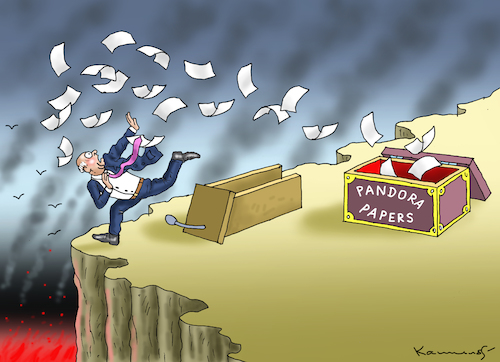 Cartoon: PANDORA PAPERS (medium) by marian kamensky tagged pandora,papers,pandora,papers