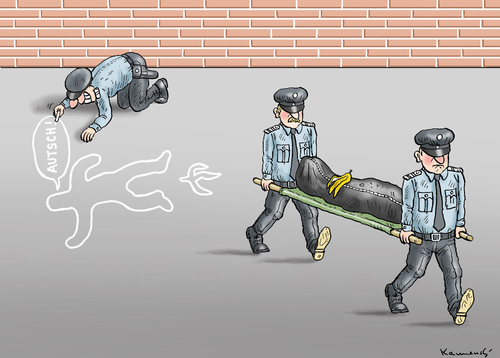 Cartoon: POLIZEIHUMOR (medium) by marian kamensky tagged polizei,rassismus,polizei,rassismus