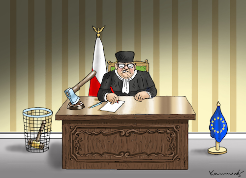 Cartoon: POLNISCHE JUSTIZ (medium) by marian kamensky tagged polnische,justiz,polnische,justiz