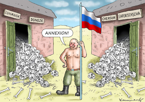 Cartoon: PUTINS ANNEXION (medium) by marian kamensky tagged putins,annexion,putins,annexion