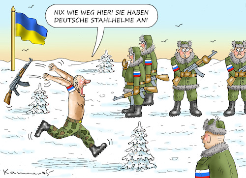 Cartoon: PUTINS KAPITULATION (medium) by marian kamensky tagged putins,bescherung,ukraine,provokation,nato,osterweiterung,putins,bescherung,ukraine,provokation,nato,osterweiterung