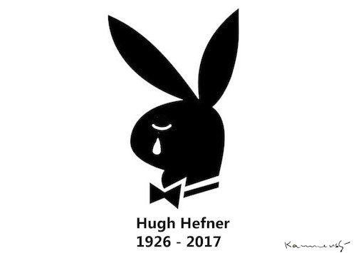 Cartoon: RIP dear Hef (medium) by marian kamensky tagged hugh,hefner,playboy,hugh,hefner,playboy