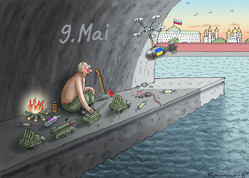 Cartoon: SIEGESFEIER IN MOSKAU (medium) by marian kamensky tagged siegesfeier,in,moskau,siegesfeier,in,moskau