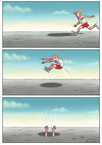 Cartoon: Spring over the shadow (medium) by marian kamensky tagged weitsprung,sport,sport,weitsprung