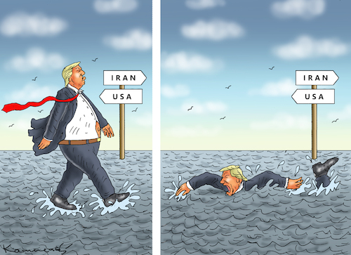 Cartoon: THE CHOSEN ONE (medium) by marian kamensky tagged board,of,oil,peace,iran,trump,krieg,putin,hormus,kuba,board,of,oil,peace,iran,trump,krieg,putin,hormus,kuba