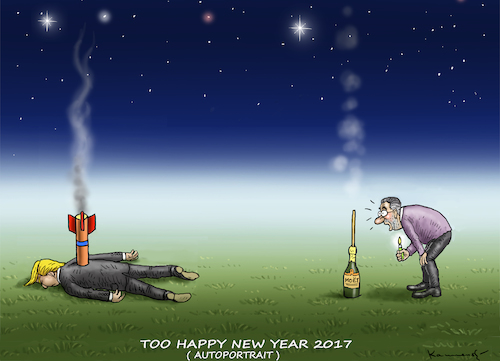 Cartoon: TOO HAPPY NEW YEAR 2017 (medium) by marian kamensky tagged obama,trump,präsidentenwahlen,usa,baba,vanga,republikaner,happy,new,year,2017,demokraten,wikileaks,faschismus,obama,trump,präsidentenwahlen,usa,baba,vanga,republikaner,happy,new,year,2017,demokraten,wikileaks,faschismus