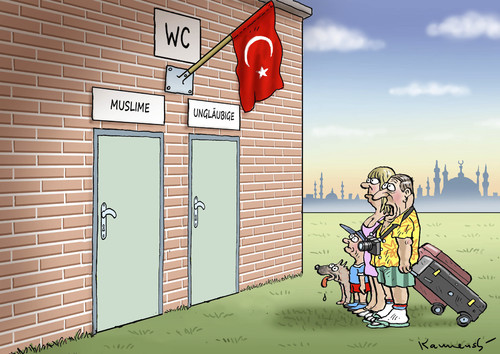 Cartoon: TOURISTEN IN DER TÜRKEI (medium) by marian kamensky tagged erdogan,türkendemo,in,köln,nationalismus,erdogan,türkendemo,in,köln,nationalismus