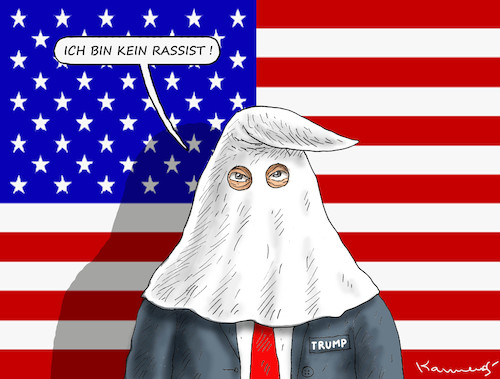 Cartoon: TRUMP IST KEIN RASSIST (medium) by marian kamensky tagged trump,ist,kein,rassist,trump,ist,kein,rassist