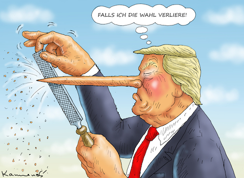 Cartoon: TRUMPS VORKEHRUNGSMAßNAHME (medium) by marian kamensky tagged tv,duell,harris,vs,trump,abc,börse,nach,dem,tv,duell,harris,vs,trump,abc,börse,nach,dem