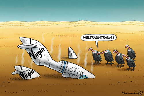 Cartoon: WELTRAUMTRAUM (medium) by marian kamensky tagged weltraum,traum,virgin,raumfahrt,amerika,weltraum,traum,virgin,raumfahrt,amerika