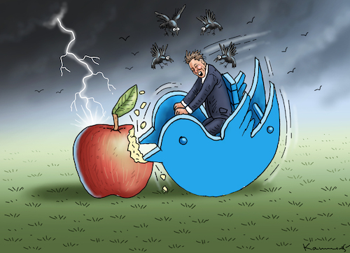 Cartoon: WUTMUSK (medium) by marian kamensky tagged musk,befreit,twitter,trump,midterms,apple,nancy,pelosi,musk,befreit,twitter,trump,midterms,apple,nancy,pelosi