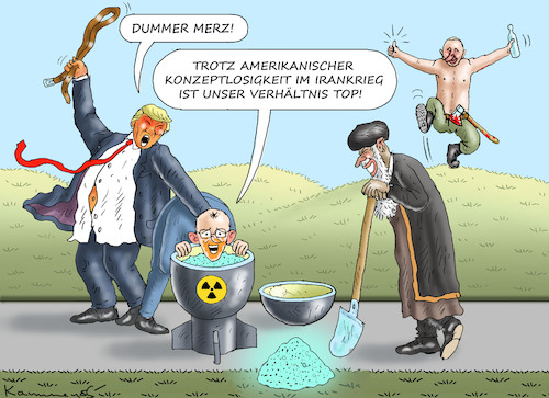 Cartoon: ZIEMLICH BESTE FREUNDE (medium) by marian kamensky tagged strasse,von,hormus,wieder,gesperrt,strasse,von,hormus,wieder,gesperrt