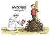 Cartoon: Alternativlos (small) by marian kamensky tagged islamistische unruhen papst angela merkel