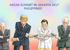 Cartoon: ASEAN SUMMIT IN JAKARTA (small) by marian kamensky tagged asean,summit,in,jakarta,duterte,trump