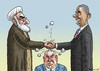 Cartoon: Atomabkommen mit Iran (small) by marian kamensky tagged atomfrieden,iran,usa,atomverhandlungen,lausanne