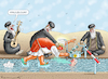 Cartoon: BIBI IS NOT AMUSED (small) by marian kamensky tagged strasse,von,hormus,wieder,gesperrt,verlängerung,der,waffenruhe