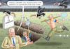 Cartoon: BIDEN BESORGT (small) by marian kamensky tagged us,wahlen,joe,biden,trump,corona,bob,woodward,harris,pence