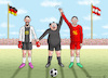 Cartoon: DEUTSCHLAND GEGEN ÖSTERREICH (small) by marian kamensky tagged deutschland,gegen,österreich,fussball