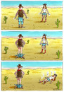 Cartoon: Duell (small) by marian kamensky tagged duell,pistolen,cowboys,geschlechterkampf