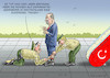 Cartoon: ERDOWAHNGEFÄHRDER (small) by marian kamensky tagged cumhuriyet,erdogan,pressefreiheit,türkei,denit,yücel