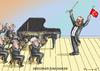Cartoon: EUROPAS DIRIGENT ERDI (small) by marian kamensky tagged dresdner,sinfoniker,erdogan,pressefreiheit,sultan
