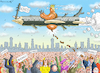 Cartoon: FASCHISMUS IST PRIMITIVISMUS (small) by marian kamensky tagged faschismus,ist,primitivismus,trump,proteste,no,kings
