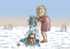 Cartoon: Französicher I B  Challenge (small) by marian kamensky tagged marine,le,pen,rechtsradikalismus,hollande,ice,buckt,challenge