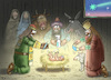 Cartoon: FROHE WEIHNACHTEN! (small) by marian kamensky tagged frohe,weihnachten