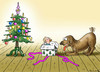 Cartoon: Geschenk für den Hund (small) by marian kamensky tagged santa,klaus,weihnachten,geschenke,bescherung