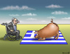 Cartoon: GRIECHENSPARSCHWEIN (small) by marian kamensky tagged alexis,tsipras,griechenland,rettungsschirm,eu,referendum,griechowestern