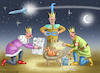 Cartoon: HEILIGE NACHT (small) by marian kamensky tagged musk,trump,zuckerberg,bezos