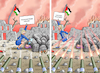 Cartoon: HILFSBEREITE EU (small) by marian kamensky tagged hamas,greift,israel,an