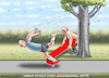 Cartoon: JOGGINGUNFALL (small) by marian kamensky tagged scholz,beim,joggen,eingeschlafen