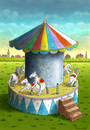 Cartoon: Karussell (small) by marian kamensky tagged karusel,zirkus,erotik,pferderennen