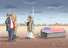 Cartoon: KOPFGELDBLINDER TRUMP (small) by marian kamensky tagged coronavirus,epidemie,gesundheit,panik,stillegung,george,floyd,twittertrump,pandemie