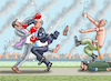 Cartoon: MACRON VS SCHOLZ (small) by marian kamensky tagged klotz,am,bein,orban,eu,ukrainehilfe,selenskyj,putin,macron,vs,scholz