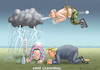 Cartoon: MUSK UND TRUMP IN CAPE CANAVERAL (small) by marian kamensky tagged coronavirus,epidemie,gesundheit,panik,stillegung,trump,pandemie