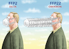 Cartoon: OMIKRON MASKEN (small) by marian kamensky tagged curevac,testzentren,corona,impfung,pandemie,booster,omikron,impfpflicht