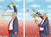 Cartoon: ORANGEN DES WAHNSINNS (small) by marian kamensky tagged trump,musk,maga,tesla