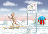 Cartoon: PUTIN IN PYONGCHANG 2018 (small) by marian kamensky tagged putin,in,pyongchang,2018,olympische,winterspiele