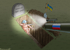 Cartoon: SCHANDE DES WESTENS (small) by marian kamensky tagged putins,bescherung,ukraine,provokation,baerbock,lawrow,nato,osterweiterung
