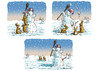 Cartoon: Showman Snowman (small) by marian kamensky tagged schneemann,hasen,winter,hunger,karotten