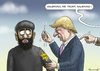 Cartoon: STIGMATISIERUNG (small) by marian kamensky tagged hollande trifft obama trump terroranschlag in paris