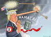 Cartoon: TRUMP UNTER BESCHUSS (small) by marian kamensky tagged biden,rücktritt,harris,trump,wahlen,usa