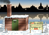 Cartoon: UMDENKEN IN DRESDEN (small) by marian kamensky tagged weihnachtsgrüsse,aus,dresden,pegida,santa,klaus